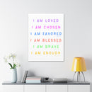 BIBLE AFFIRMATIONS FAITH CANVAS - Premium Large Inpirational Wall Hanging Art Print For Home And Office (9770509) - GratiTea - Canvas