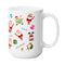 CHRISTMAS SANTA SEASONAL MUG - Premium Large White Round BPA-Free Cute Ceramic Coffee Tea Mug With C-Handle, 15OZ (5455474) - GratiTea - Mug