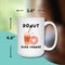 DONUT CHANGE LOVE MUG - Premium Large White Round BPA-Free Cute Ceramic Coffee Tea Mug With C-Handle, 15OZ (8750939) - GratiTea - Mug