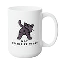 FELINE FUNNY MUG - Premium Large White Round BPA-Free Cute Ceramic Coffee Tea Mug With C-Handle, 15OZ (8829250) - GratiTea - Mug
