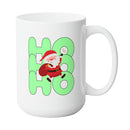 HOHOHO SEASONAL MUG - Premium Large White Round BPA-Free Cute Ceramic Coffee Tea Mug With C-Handle, 15OZ (4514800) - GratiTea - Mug