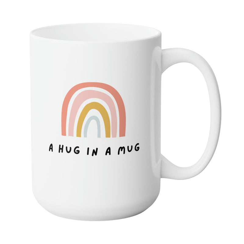 HUG IN A MUG HEALING MUG - Premium Large White Round BPA-Free Cute Ceramic Coffee Tea Mug With C-Handle, 15OZ (3349180) - GratiTea - Mug