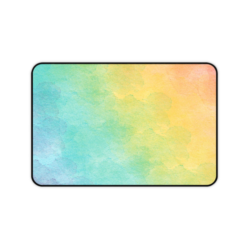 Large Colorful Rainbow Fun Pastel Non-Slip Neoprene Office Desk Mat (2335618) - GratiTea - Home Decor
