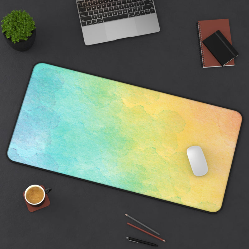 Large Colorful Rainbow Fun Pastel Non-Slip Neoprene Office Desk Mat (2335618) - GratiTea - Home Decor