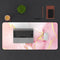 Large Cute Pink Boho Chic Non-Slip Neoprene Office Desk Mat With Marble Design For Office & Home (7136879) - GratiTea - Home Decor
