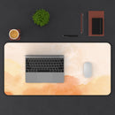Large Orange Dreamy Clouds Non-Slip Neoprene Office Desk Mat For Office & Home (5766486) - GratiTea - Home Decor