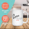 LOVE BEGINS MUG - Premium White Round BPA-Free Cute Ceramic Coffee Tea Mug With C-Handle, 15OZ (3593750) - GratiTea - Mug