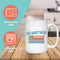 NOT MEDIOCRE GROWTH MUG - Large White Round BPA-Free Cute Ceramic Coffee Tea Mug With C-Handle, 15OZ (4579523) - GratiTea - Mug