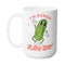 PICKLE FUNNY MUG - Premium Large White Round BPA-Free Cute Ceramic Coffee Tea Mug With C-Handle, 15OZ (6457044) - GratiTea - Mug