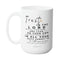 PROVERBS 3 FAITH MUG - Premium Large White Round BPA-Free Cute Ceramic Coffee Tea Mug With C-Handle, 15OZ (6990149) - GratiTea - Mug