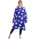 SHEEP SLEEP HOODIE - Premium Soft Polyester Unisize Wearable Snug Hoodie Blanket With Plush Hood - GratiTea - Snug Hoodie Economy - AOP