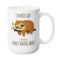 SLOTH REST MUG - Premium Large White Round BPA-Free Cute Ceramic Coffee Tea Mug With C-Handle, 15OZ (0385569) - GratiTea - Mug