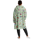 SUSHI SLEEP HOODIE - Premium Soft Polyester Unisize Wearable Snug Hoodie Blanket With Plush Hood - GratiTea - Snug Hoodie Economy - AOP