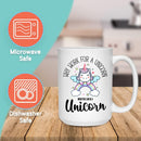 UNICORN GROWTH MUG - Premium Large White Round BPA-Free Cute Ceramic Coffee Tea Mug With C-Handle, 15OZ (0967440) - GratiTea - Mug