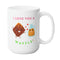 WAFFLE LOVE MUG - Premium Large White Round BPA-Free Cute Ceramic Coffee Tea Mug With C-Handle, 15OZ (1420337) - GratiTea - Mug